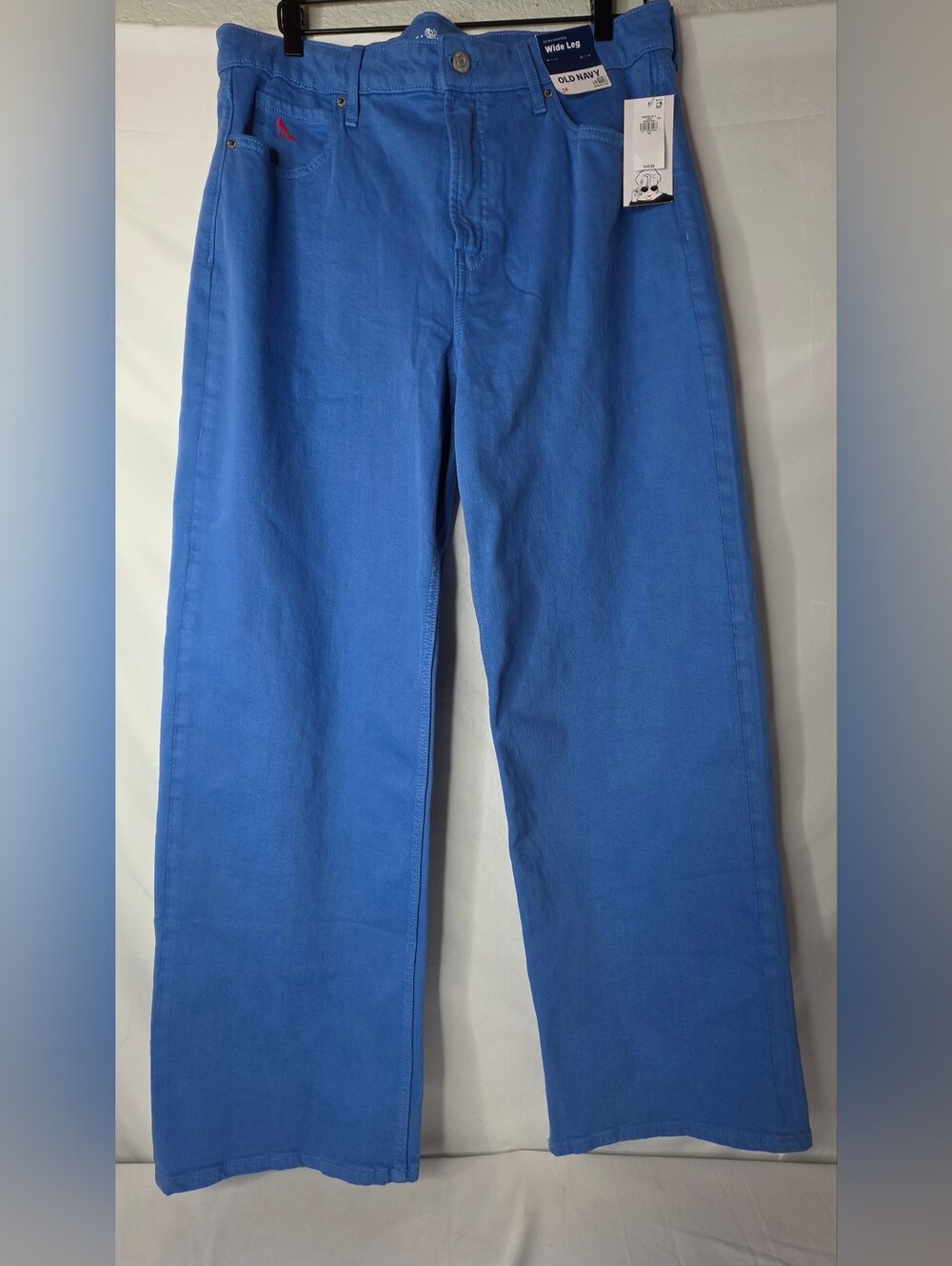 NWT Old Navy x The Devil Wears Prada Jeans, Sz 14 Blue, Wide Leg Extra HighRise